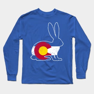 Colorado Flag Rabbit Bunny Long Sleeve T-Shirt